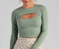 Simple Stunner Cropped Tank And Topper Set