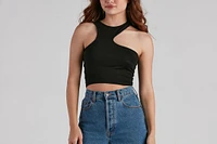 Everyday Trendsetter Cutout Crop Top
