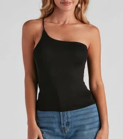 So Subtle One-Shoulder Tank Top