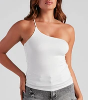 So Subtle One-Shoulder Tank Top