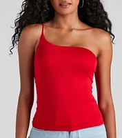 So Subtle One-Shoulder Tank Top