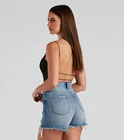 Strappy Open-Back Knit Bodysuit