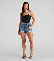 Strappy Open-Back Knit Bodysuit