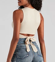 Casual Vibes Crew Crop Top