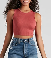Casual Vibes Crew Crop Top