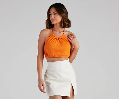 Always Needed Halter Crop Top