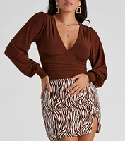 Bring The Drama Puff Sleeve Bodysuit