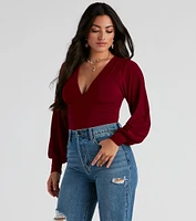 Bring The Drama Puff Sleeve Bodysuit