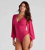 Bring The Drama Puff Sleeve Bodysuit
