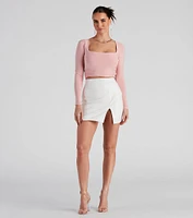 Sleek And Stunning Ruched Crop Top