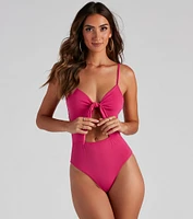 Tied To You V-Neck Cutout Bodysuit
