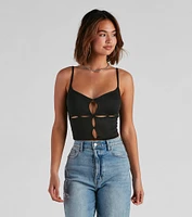 Just A Slice Cutout Crop Top
