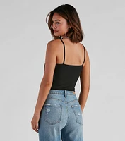Just A Slice Cutout Crop Top