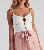 Just A Slice Cutout Crop Top