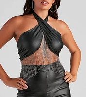 Not That Innocent Halter Wrap Top