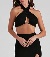 Alluring Beauty Halter Crop Top