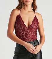See Me Lace Scallop Bodysuit