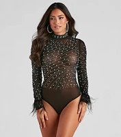 Bold Chic Pearl Mesh Bodysuit