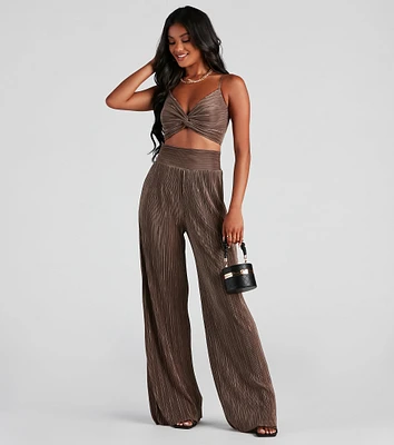 Jazz Night Twist Front Crop Top