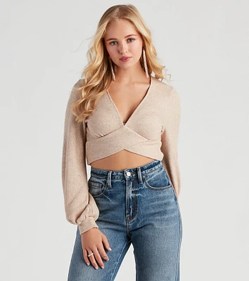 Darling Waffle Knit Crop Top