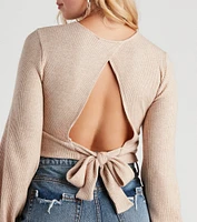 Darling Waffle Knit Crop Top