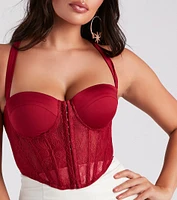 Lace Take Note Sweetheart Corset