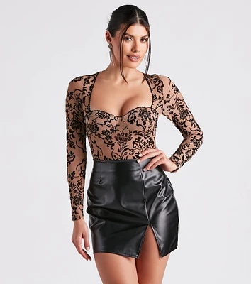 True Beauty Mesh Bustier Bodysuit