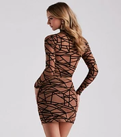 Match Made Mesh Abstract Crop Top
