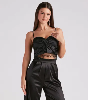 Windsor Sway To The Beat Fringe Crop Top