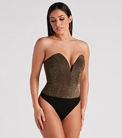 Gimme The Shine Strapless Bodysuit