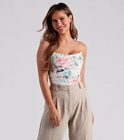 Pretty As Can Be Floral Bustier