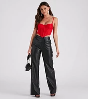 Desire For Lace Mesh Corset Top