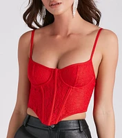 Desire For Lace Mesh Corset Top