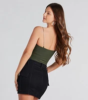 Strike An Attitude Chain Strap Bodysuit