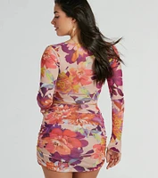 Bloom With A View V-Neck Floral Crop Top
