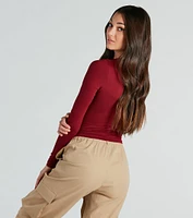 Cool-Girl Energy Cutout Long Sleeve Top