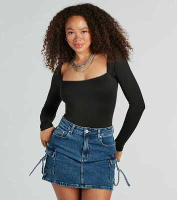 New Fave Square Neck Long Sleeve Bodysuit