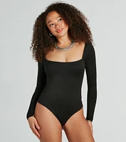 New Fave Square Neck Long Sleeve Bodysuit