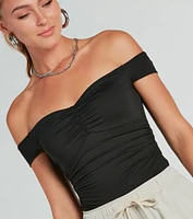 Ready To Go Off-The-Shoulder Bodysuit