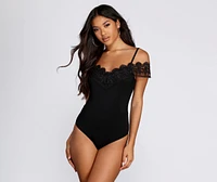 Crochet Details Bodysuit