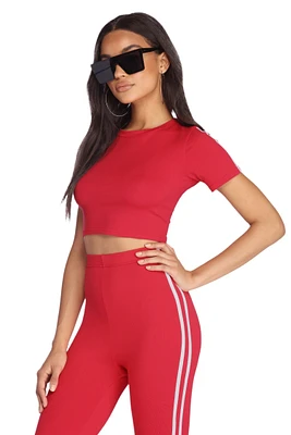 Side Stripe Crop Top