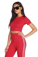 Side Stripe Crop Top