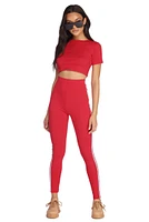 Side Stripe Crop Top