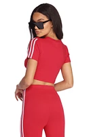 Side Stripe Crop Top