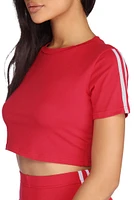 Side Stripe Crop Top