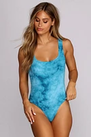 Trippy Tie-Dye Ribbed Bodysuit