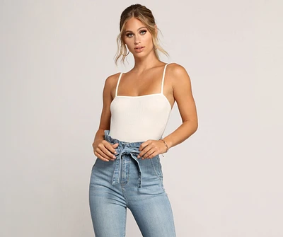 Need It Now Ribbed Bodysuit