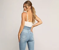 Need It Now Ribbed Bodysuit