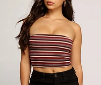 Parallel Lines Striped Tube Top