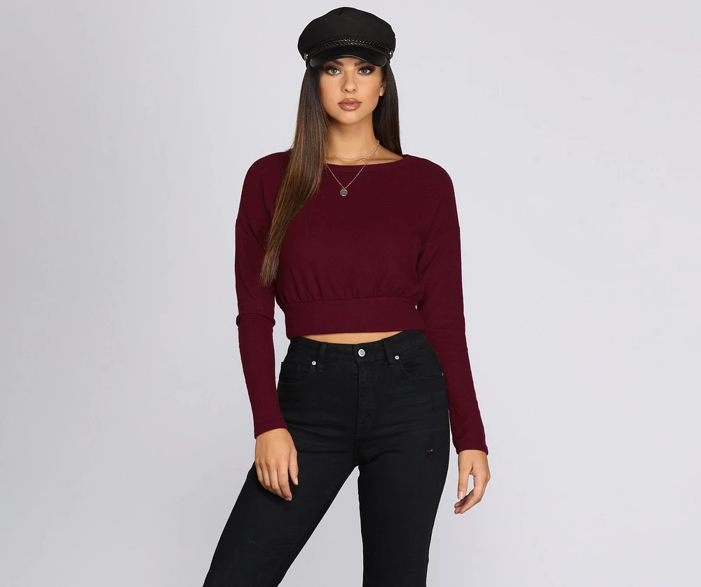 Those Cozy Feels Crop Top